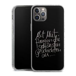 Silikon Glitter Case transparent-silber