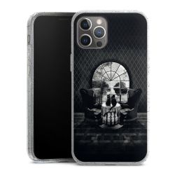 Silikon Glitter Case transparent-silber