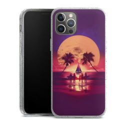 Silikon Glitter Case transparent-silber