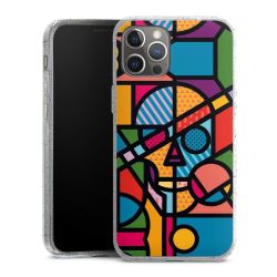 Silikon Glitter Case transparent-silber