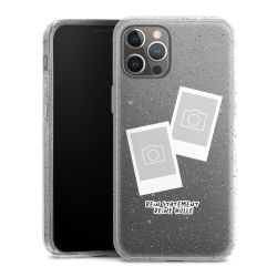 Silikon Glitter Case transparent-silber