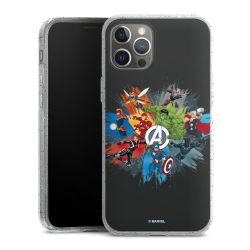 Silikon Glitter Case transparent-silber