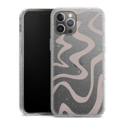 Silikon Glitter Case transparent-silber