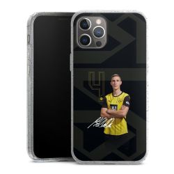 Silikon Glitter Case transparent-silber