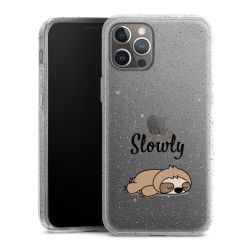 Silikon Glitter Case transparent-silber