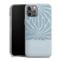 Silikon Glitter Case transparent-silber