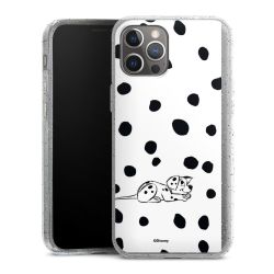 Silikon Glitter Case transparent-silber