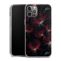 Silikon Glitter Case transparent-silber