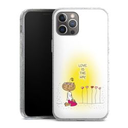 Silikon Glitter Case transparent-silber