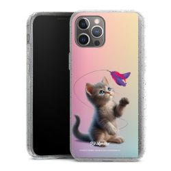 Silikon Glitter Case transparent-silber
