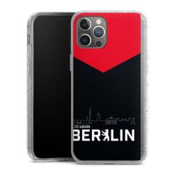 Silikon Glitter Case transparent-silber