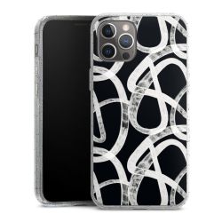 Silikon Glitter Case transparent-silber
