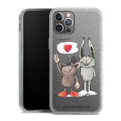 Silikon Glitter Case transparent-silber