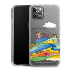 Silikon Glitter Case transparent-silber