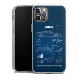 Silikon Glitter Case transparent-silber