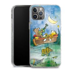 Silikon Glitter Case transparent-silber