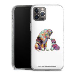 Silikon Glitter Case transparent-silber