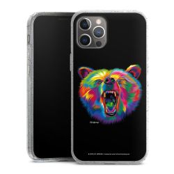 Silikon Glitter Case transparent-silber