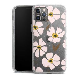 Silikon Glitter Case transparent-silber