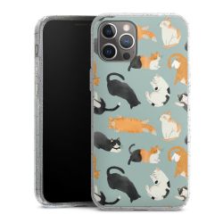 Silikon Glitter Case transparent-silber