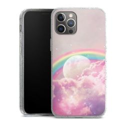 Silikon Glitter Case transparent-silber