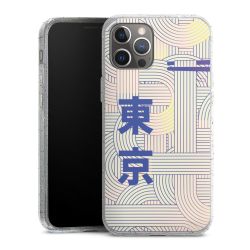 Silikon Glitter Case transparent-silber