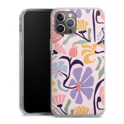 Silikon Glitter Case transparent-silber