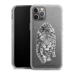 Silikon Glitter Case transparent-silber