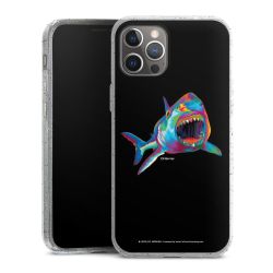 Silikon Glitter Case transparent-silber