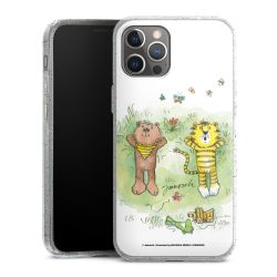 Silikon Glitter Case transparent-silber