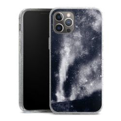 Silikon Glitter Case transparent-silber