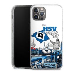 Silikon Glitter Case transparent-silber