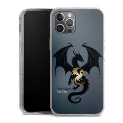 Silikon Glitter Case transparent-silber