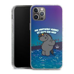 Silikon Glitter Case transparent-silber