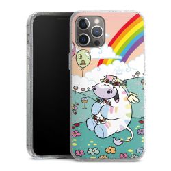 Silikon Glitter Case transparent-silber