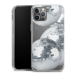 Silikon Glitter Case transparent-silber