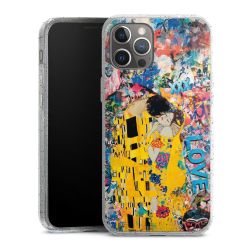 Silikon Glitter Case transparent-silber