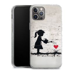 Silikon Glitter Case transparent-silber