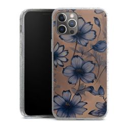 Silikon Glitter Case transparent-silber