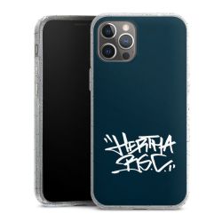 Silikon Glitter Case transparent-silber