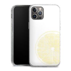 Silikon Glitter Case transparent-silber