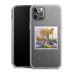 Silikon Glitter Case transparent-silber