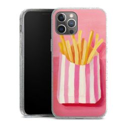 Silikon Glitter Case transparent-silber