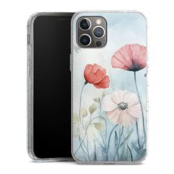 Silikon Glitter Case transparent-silber