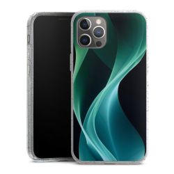 Silikon Glitter Case transparent-silber