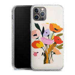 Silikon Glitter Case transparent-silber