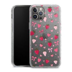 Silikon Glitter Case transparent-silber