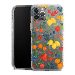 Silikon Glitter Case transparent-silber