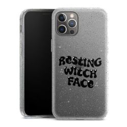 Silikon Glitter Case transparent-silber