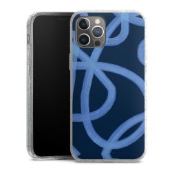 Silikon Glitter Case transparent-silber